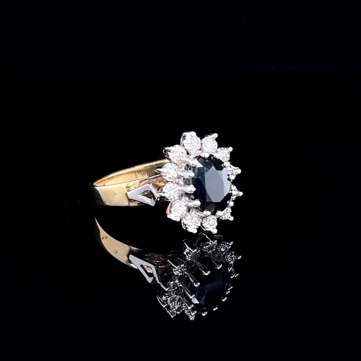 Yellow Gold Sapphire & Diamond Dress Ring