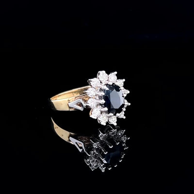 Yellow Gold Sapphire & Diamond Dress Ring