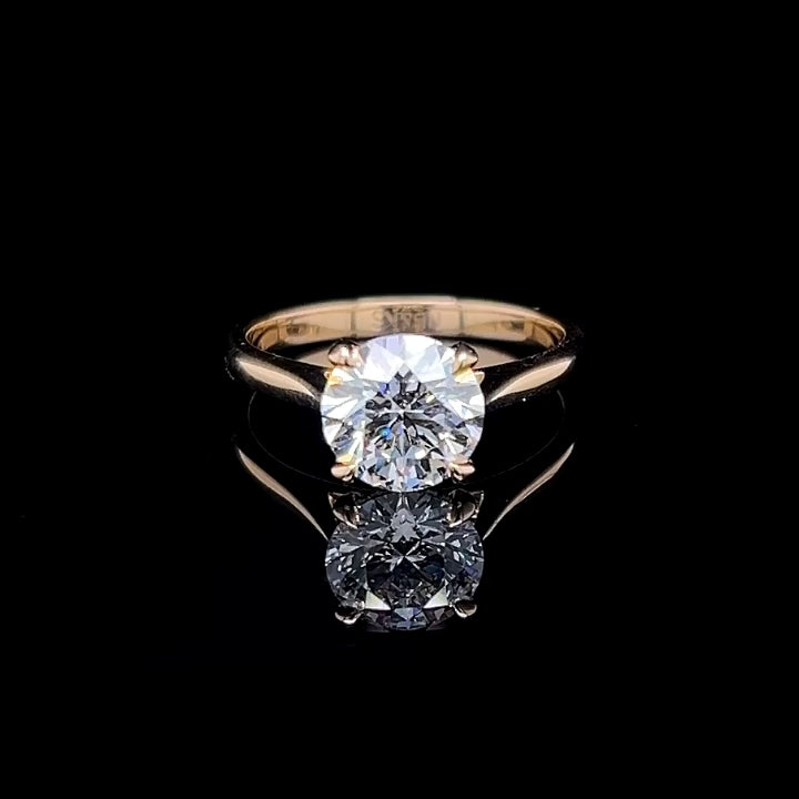 The Ophelia Ring - Cathedral Set with Hidden Halo - Lab Grown Diamond