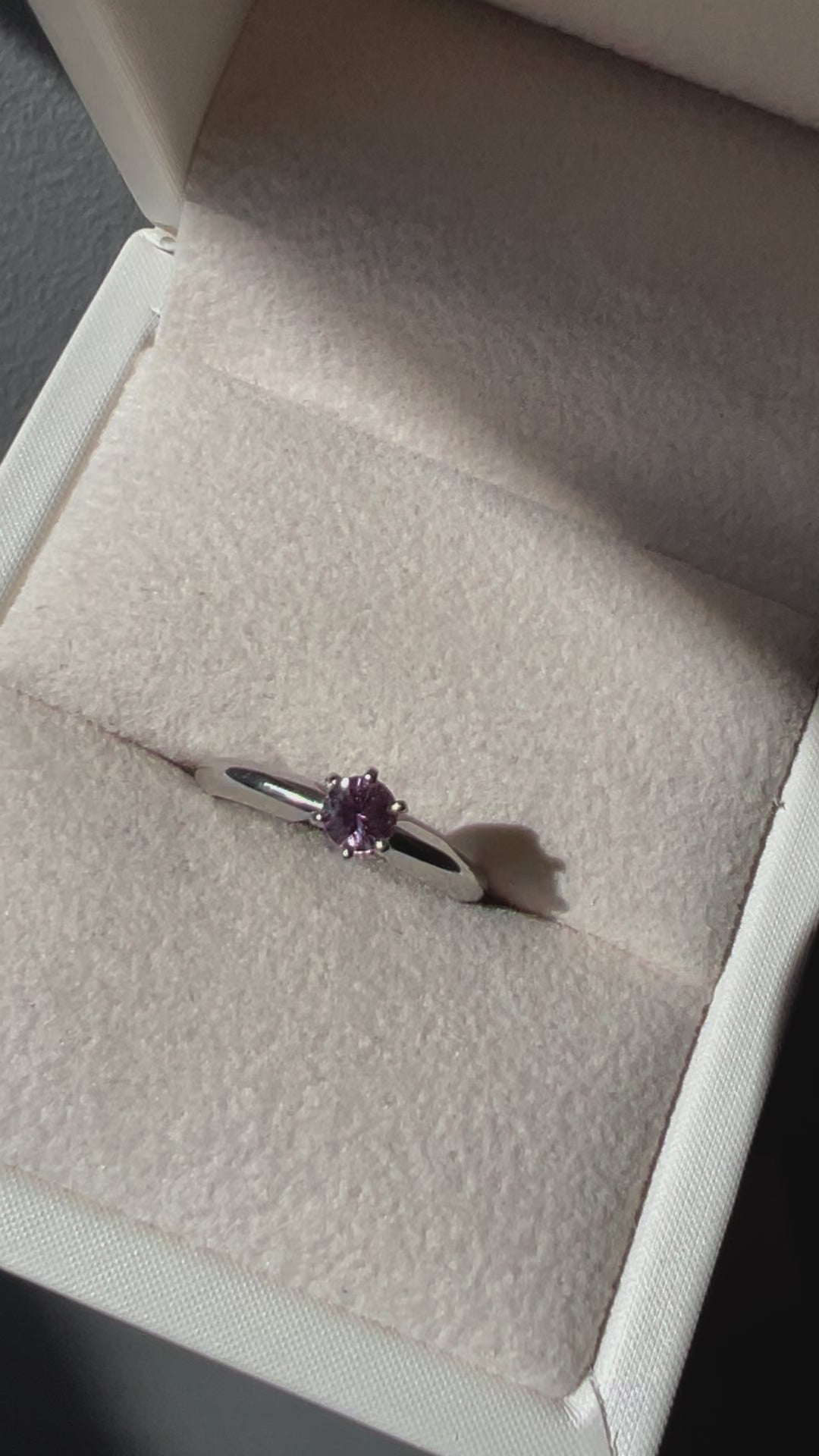 Platinum Pink Sapphire Ring