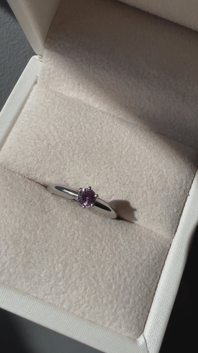 Platinum Pink Sapphire Ring