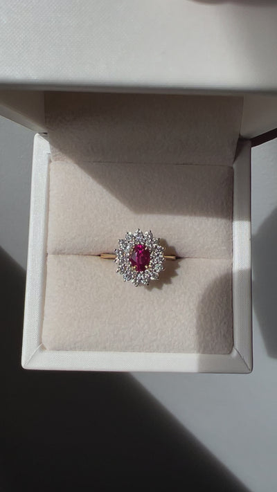 Yellow Gold Ruby & Diamond Ring