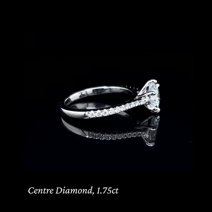 Round Lab Grown Diamond Engagement Ring - Amelia