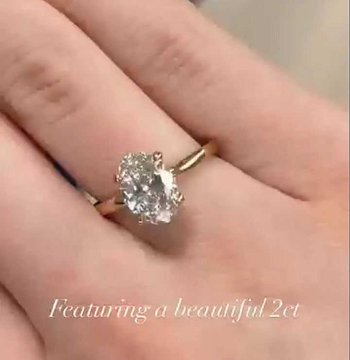 The Stanton Ring - Oval Solitaire - Lab Grown Diamond