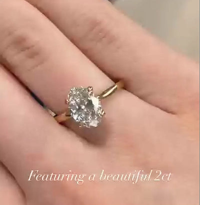 The Stanton Ring - Oval Solitaire - Lab Grown Diamond