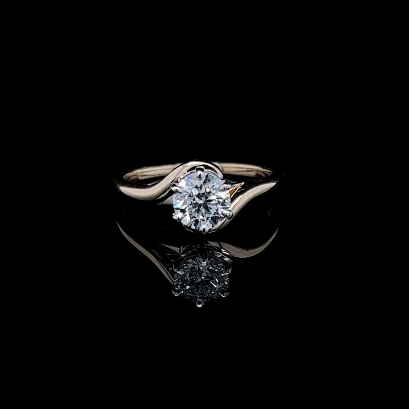 Lab Grown Diamond Wave Engagement Ring