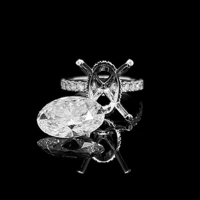 The Modera Ring - Oval with Hidden Halo - Lab Grown Diamond