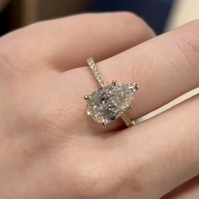 The Eliana Ring - Pear Lab Grown Diamond Pave Band