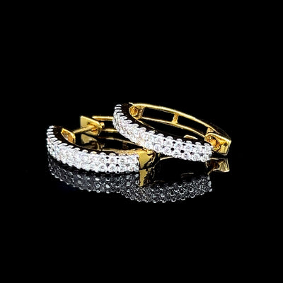 Yellow Gold Diamond Earrings