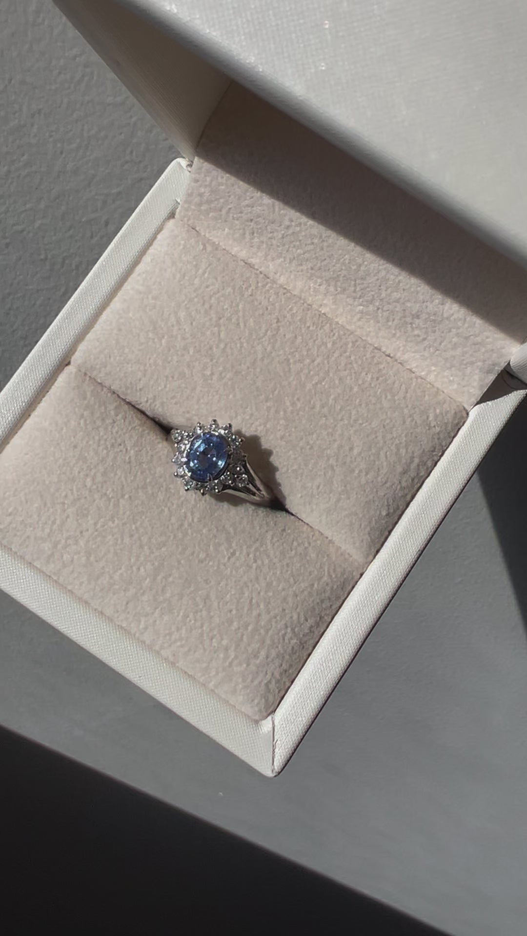 Platinum Sapphire & Diamond Ring