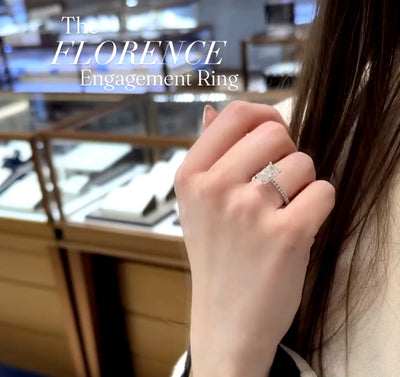 Radiant cut Lab Grown Diamond Engagement Ring - Florence