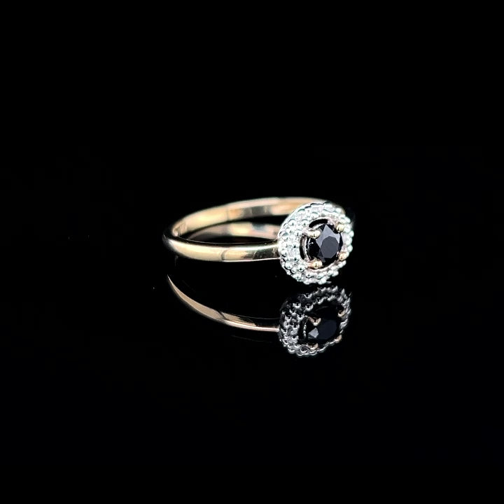 Yellow Gold Sapphire & Diamond Ring