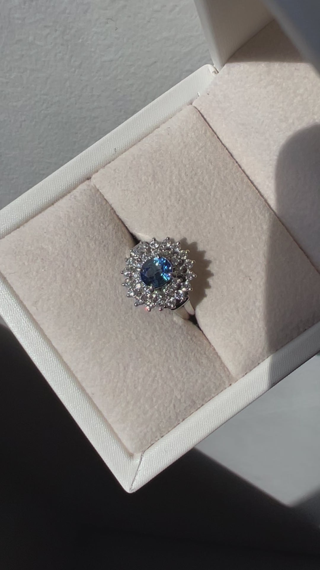 Platinum Sapphire Diamond Ring