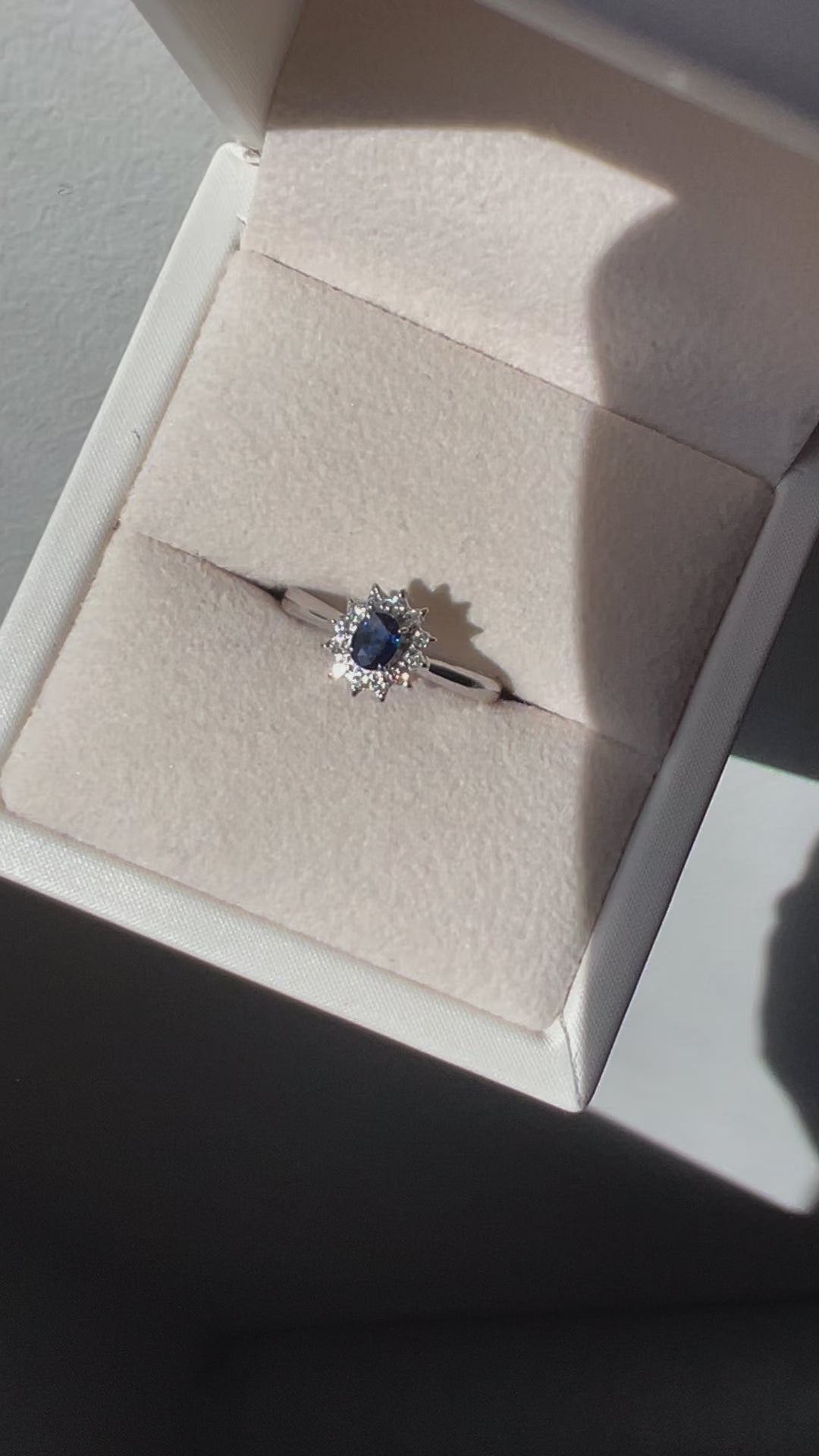 Platinum Sapphire & Diamond Ring