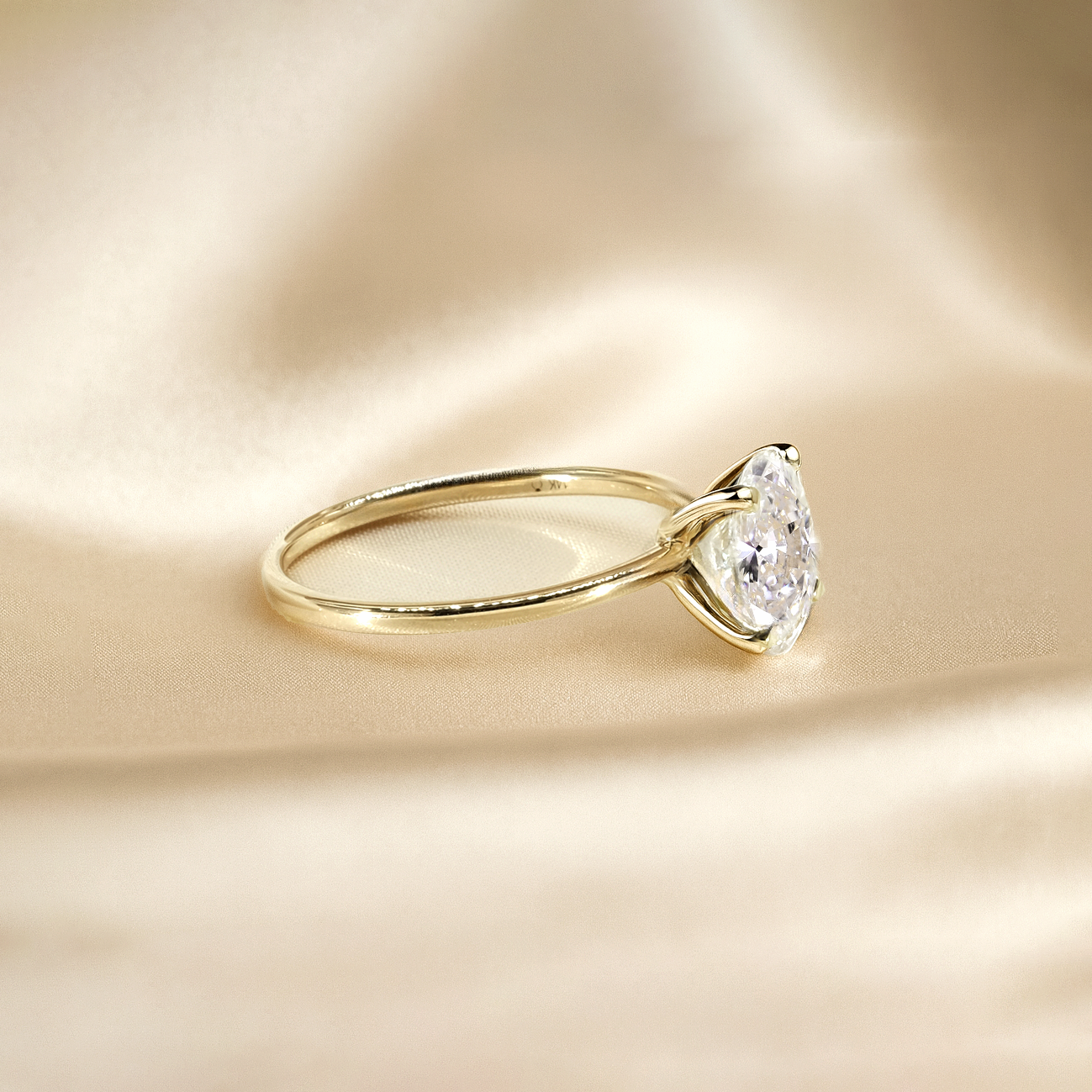 The Venice Ring - Low Set Round Solitaire