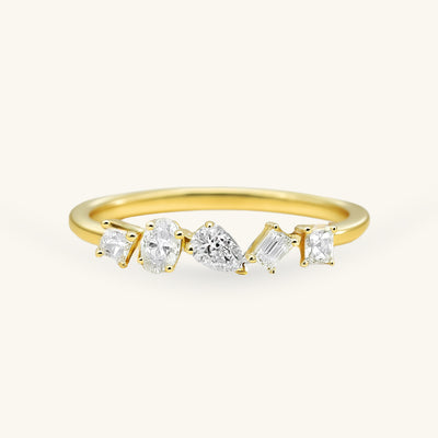 9K Yellow Gold Lab Grown Diamond Ring