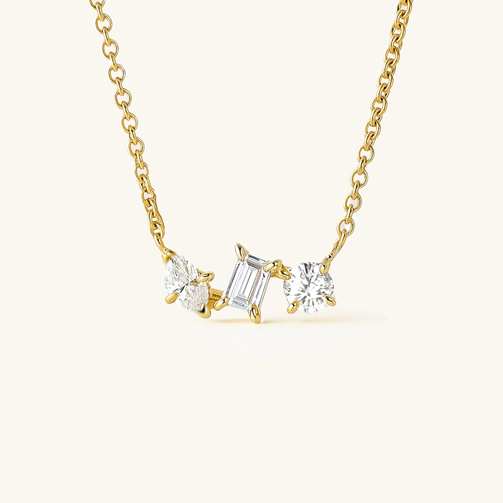 9K Yellow Gold 0.23ct Lab Grown Diamond Necklace