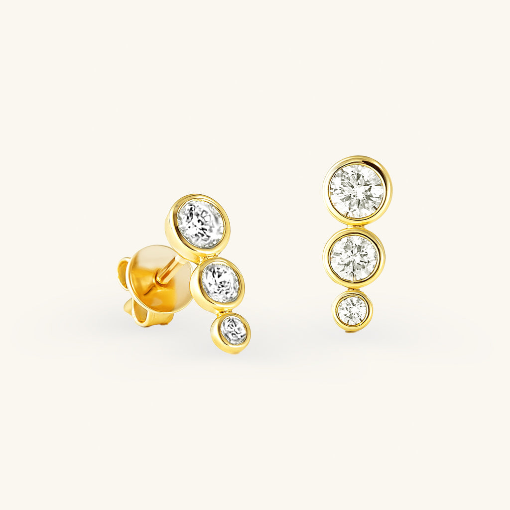 14K Yellow Gold 0.42ct Lab Grown Diamond Earrings