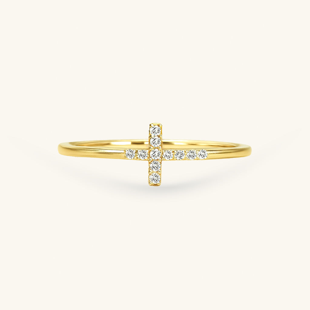 9K Yellow Gold Lab Grown Diamond Ring