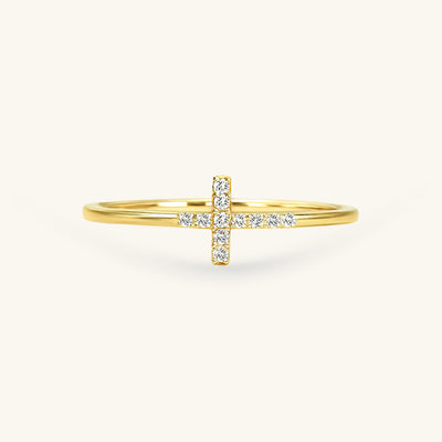9K Yellow Gold Lab Grown Diamond Ring