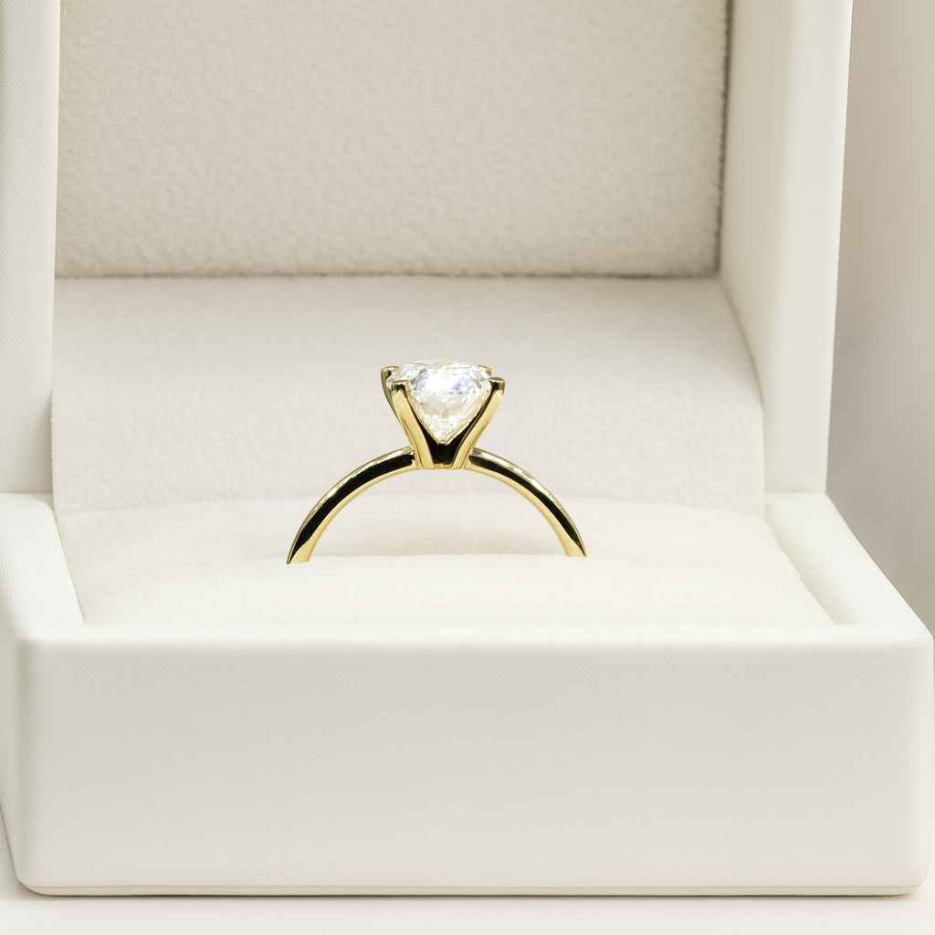 The Venice Ring - Low Set Round Solitaire