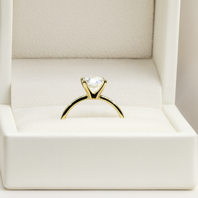 The Venice Ring - Low Set Round Solitaire