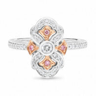 Pink Caviar Diamond Ring