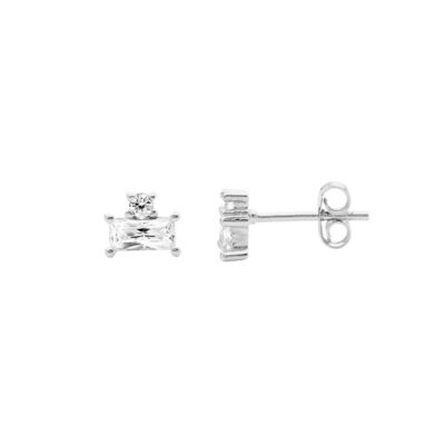 ELLANI White Gold Plated Earrings with Cubic Zirconia
