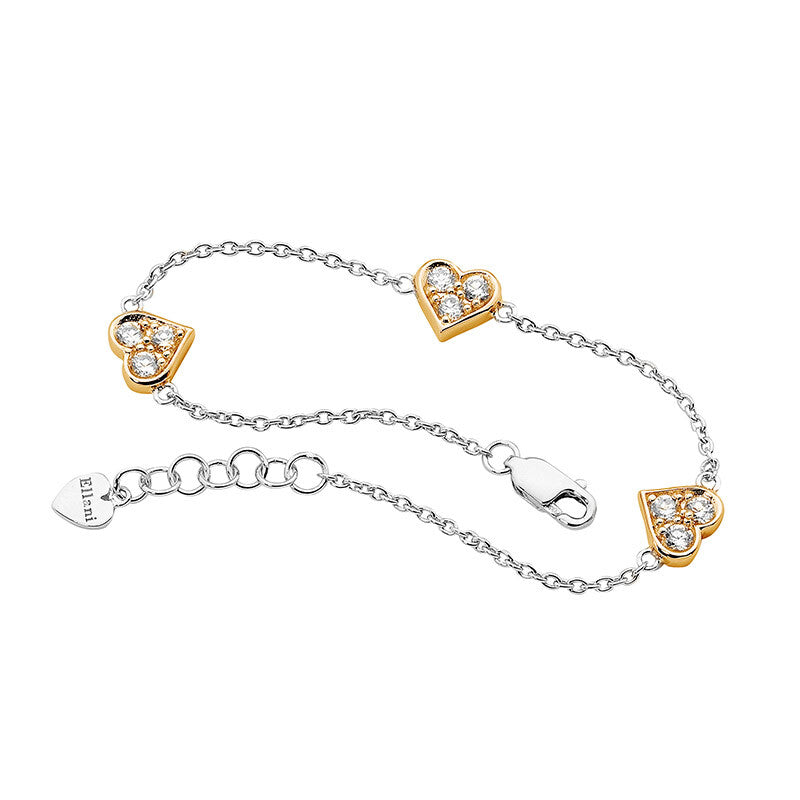Heart Bracelet with 18ct Gold Plating