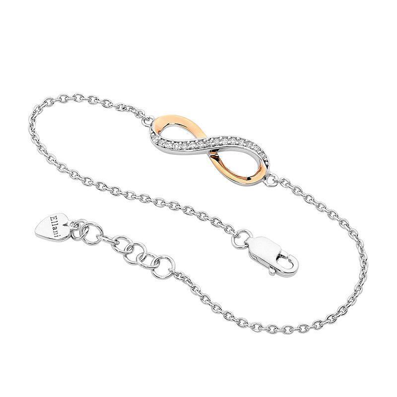 Infinity Chain Bracelet with 18k Rose Gold Plating
