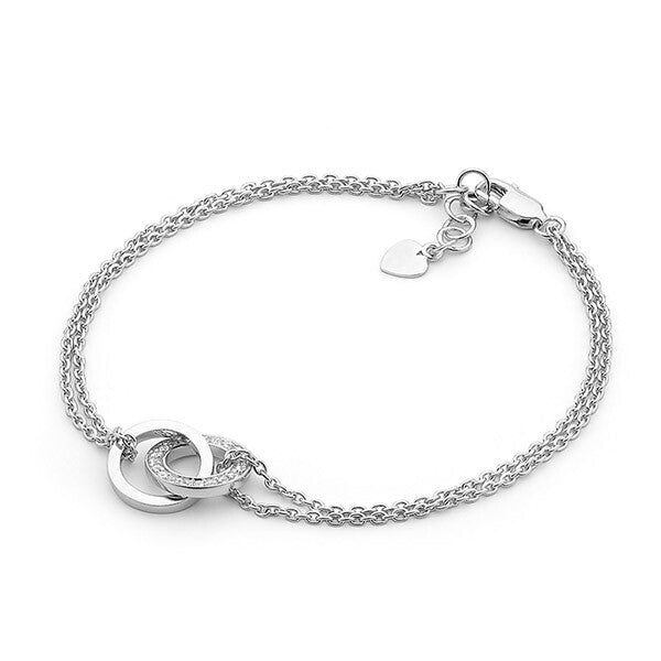 Interlocked ring Chain Bracelet