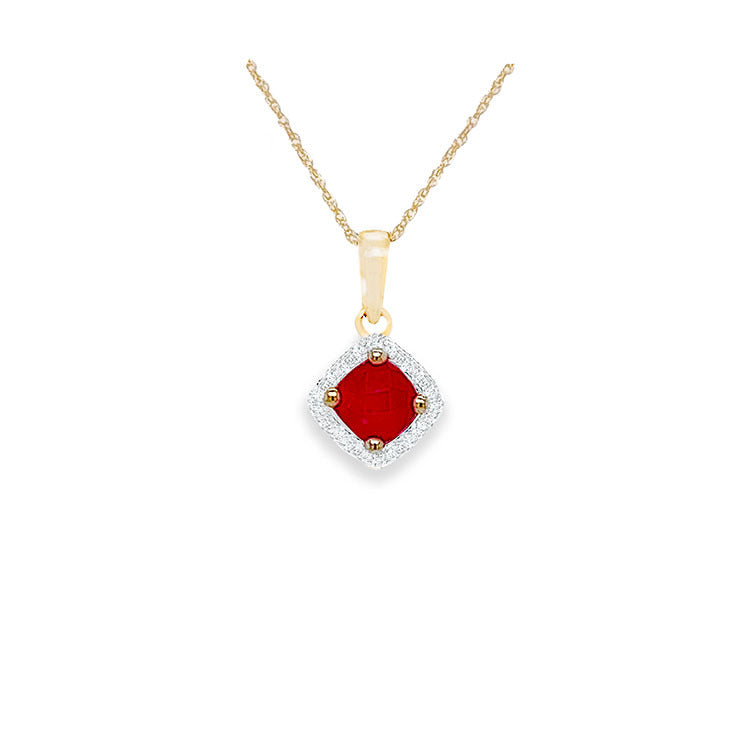 Ruby and Diamond Desire Necklace