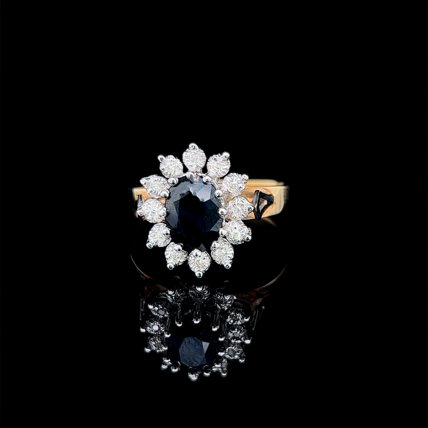 Yellow Gold Sapphire & Diamond Dress Ring