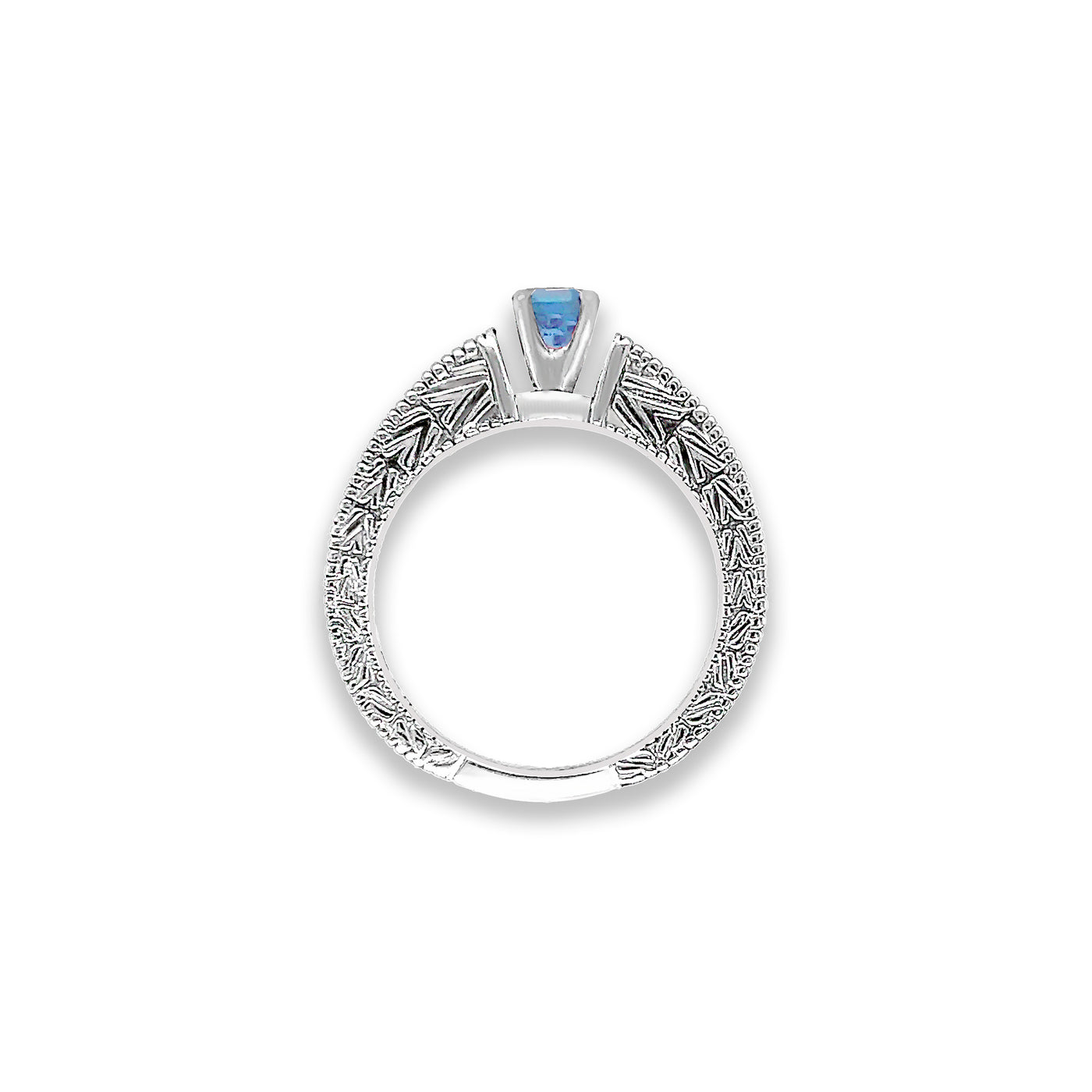 White Gold Sapphire and Diamond ring