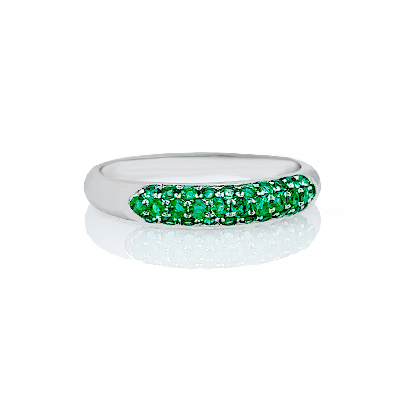 White Gold Emerald Ring