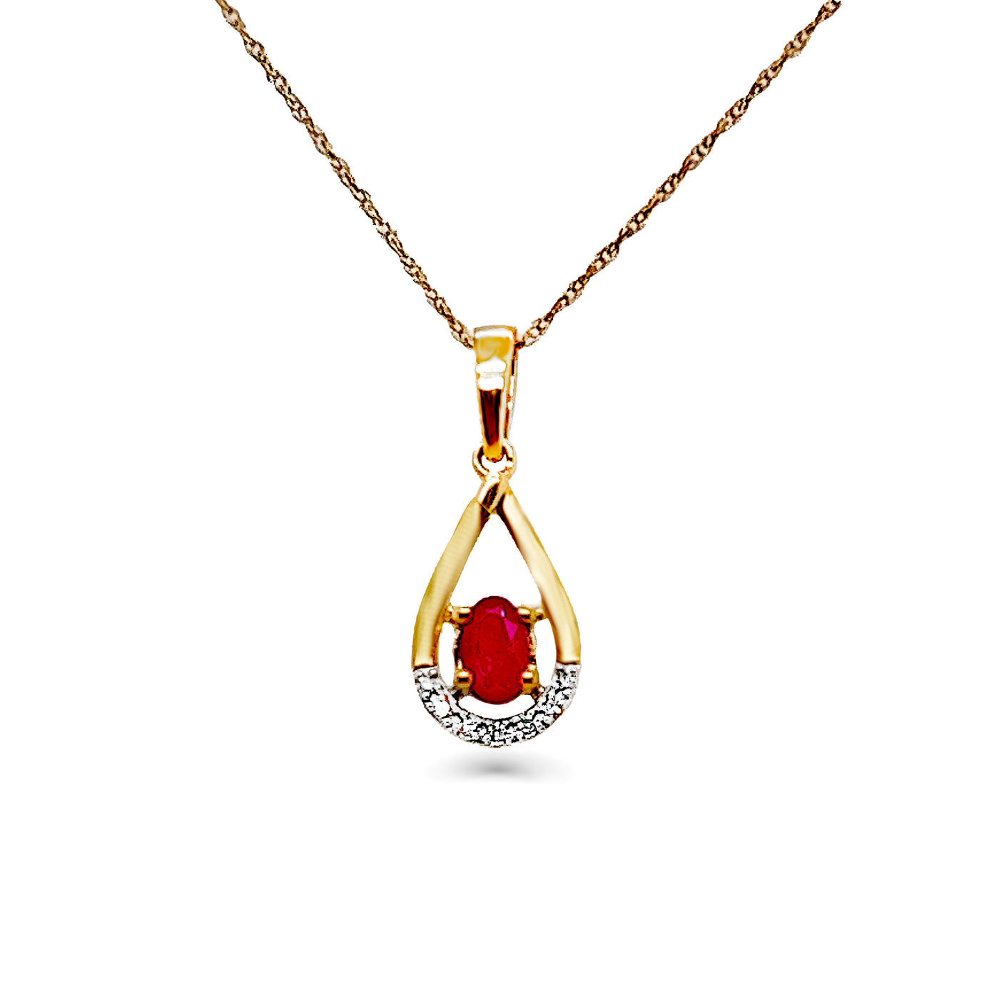 0.66 Ct Pear Cut Natural Red Ruby Teardrop Pendant Necklace in 14K Yellow  Gold | eBay
